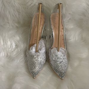 Azalea Wang Clear/Sliver with Rhinestones Size 8.5